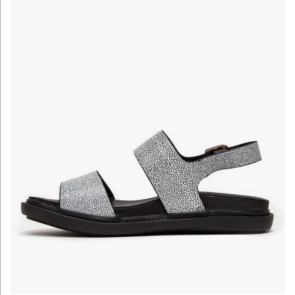 Two Strap Slingback Flat Platform Sandal - Picture 6 of 6